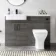 Harper Charcoal Elm Combination Vanity Basin and Atlanta Toilet 1200mm - Black Accents - Left Handed