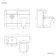 Harper Charcoal Elm Combination Vanity Basin and Atlanta Toilet 1200mm - Black Accents - Left Handed