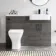 Harper Charcoal Elm Vanity Basin and Atlanta Toilet 1200mm - Black Accents - Right Handed