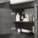 Harper Charcoal Elm Combination Vanity Basin with Marble Top 1500mm - Black Accents