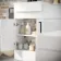 Harper Gloss White Basin Vanity and Back To Wall Toilet Unit 1000mm - Black Accents
