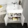 Monaco Chalk White Combination Vanity Basin with Marble Top and Seattle Toilet 1500mm