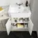 Monaco Chalk White Vanity Traditional Basin with Marble Top 1500mm (Excludes Pan & Cistern)