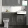 Monaco Graphite Grey Vanity Traditional Basin with Marble Top 1500mm (Excludes Pan & Cistern)