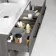 Elba Charcoal Elm Double Wall Hung Drawer Vanity Marble Top & Curved Basin 1200mm - Black Accents