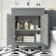 Bermuda Dove Grey Combination Vanity Basin and Hudson Toilet with Wooden Seat 1100mm