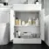 Avon Gloss White Combination Vanity Basin and Boston Toilet 1100mm - Right Handed