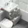 Avon Stone Grey Combination Basin Drawer and Boston Toilet 1100mm
