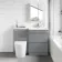 Trent Stone Grey Combination Basin Drawer and Boston Toilet 1100mm - Right Handed