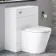 Harper Gloss White Back To Wall Unit and Boston Toilet