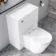 Harper Gloss White Back To Wall Unit and Boston Toilet