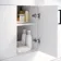 Harper Gloss White Combination Vanity Basin with Marble Top & Boston Toilet 1500mm - Black Accents