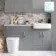 Harper Stone Grey Combination Vanity Basin with Marble Top & Boston Toilet 1500mm