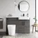 Harper Charcoal Elm Combination Vanity Basin and Boston Toilet 1200mm - Black Accents - Right Handed