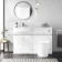 Foster Gloss White Combination Vanity Basin and Boston Toilet 1200mm - Left Handed