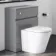 Foster Stone Grey Back To Wall Unit and Boston Toilet