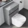 Foster Stone Grey Back To Wall Unit and Boston Toilet