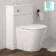 Curved Gloss White Slimline Back To Wall Unit and Boston Toilet