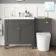 Bermuda Graphite Grey Combination Vanity Basin and Boston Toilet 1300mm