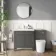 Bermuda Graphite Grey Combination Vanity Basin and Boston Toilet 1300mm