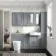 Monaco Dove Grey Combination Vanity Basin with Marble Top and Boston Toilet 1500mm