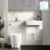 Monaco Chalk White Combination Vanity Basin and Boston Toilet 1200mm