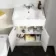 Monaco Chalk White Combination Vanity Basin and Boston Toilet 1200mm