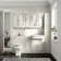 Monaco Chalk White Vanity Traditional Basin with Marble Top & Hudson Toilet with Wooden Seat 1500mm