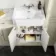 Monaco Chalk White Vanity Traditional Basin with Marble Top & Hudson Toilet with Wooden Seat 1500mm
