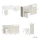 Monaco Chalk White Vanity Traditional Basin with Marble Top & Hudson Toilet with Wooden Seat 1500mm