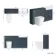 Monaco Inky Blue Combination Vanity Basin and Boston Toilet 1500mm