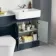 Monaco Inky Blue Combination Vanity Basin with Marble Top & Boston Toilet 1200mm