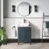 Bermuda Inky Blue Vanity with Marble Top & Curved Counter Top Basin 600mm