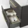 Elba Graphite Grey Wall Hung Vanity Marble Top & Oval Counter Top Basin 600mm - Brass Accents