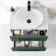 Elba Midnight Green Wall Hung Vanity Marble Top & Oval Counter Top Basin 600mm - Black Accents