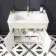 Bermuda Chalk White Basin Vanity 800mm - Brushed Brass Accents