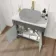 Bermuda Graphite Grey Cabinet with Marble Top 800mm Excludes Basin - Brushed Brass Accents