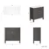 Bermuda Graphite Grey Cabinet with Marble Top 800mm Excludes Basin - Brushed Brass Accents