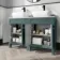 Bermuda Midnight Green Vanity with Marble Top & Curved Counter Top Basin 1200mm
