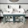 Bermuda Midnight Green Vanity with Marble Top & Curved Counter Top Basin 1200mm