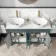 Bermuda Midnight Green Vanity Marble Top & Oval Counter Top Basin 1200mm - Brushed Brass Accents