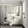 Monaco Chalk White Traditional Basin Vanity 600mm - Brushed Brass Accents