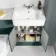 Monaco Midnight Green Combination Vanity Basin with Marble Top & Boston Toilet 1200mm