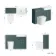 Monaco Midnight Green Combination Vanity Traditional Basin and Boston Toilet 1200mm