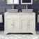Lucia Chalk White Cabinet with Marble Top 1200mm (Excludes Counter Top Basins) - Brass Accents