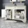 Lucia Chalk White Cabinet with Marble Top 1200mm (Excludes Counter Top Basins) - Brass Accents