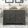 Lucia Graphite Grey Double Vanity Oak Effect Top & Round Counter Top Basin 1200mm - Brass Accents