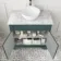 Lucia Midnight Green Vanity with Marble Top & Round Counter Top Basin 840mm
