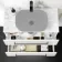 Elba Gloss White Wall Hung Drawer 800mm Excludes Counter Top Basin - Black Accents