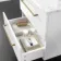 Elba Gloss White Wall Hung Vanity Marble Top & Curved Counter Top Basin 600mm - Brass Accents